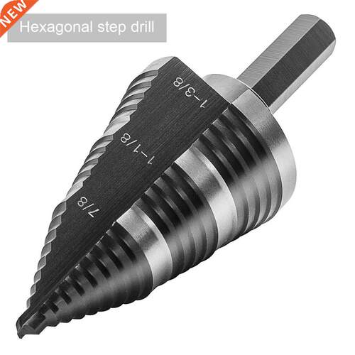 1Pcs Hex Shank Step Drill it Set HSS M2 Wood Drilling Condu