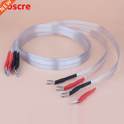 Preffair Pair HiFi Audio Speaker Cable OCC Silver Plated Lou