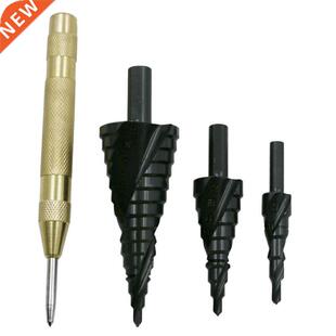 4pcs / set HSS 4241 Ntrdng Spral Flute Step Drll +5 nc