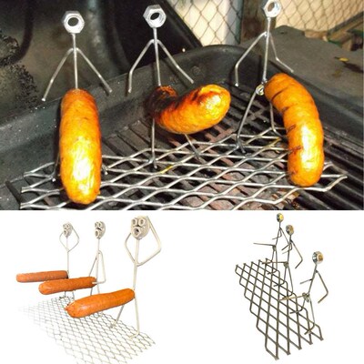 Metal Art Barbecue Portable Hot Dog Roaster Rack BBQ