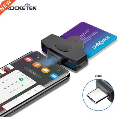 Rocketek SB type c smart Card Reader memory ID Bank EMV elec