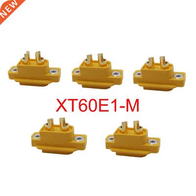 2/5Pcs XT60E1-M XT60 Male Connector Plug Fxed Mountable for