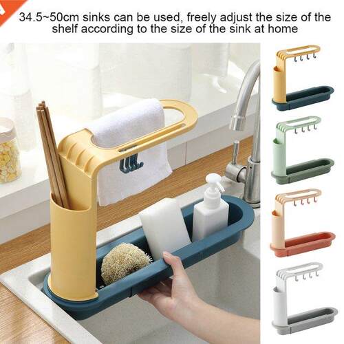 Telescopic Sink Shelf Kitchen Sinks Orzer Soap Sponge Ho