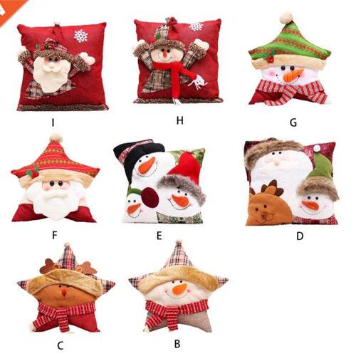 Creative Merry Christmas Throw Pillow Cute Decorative Sofa B