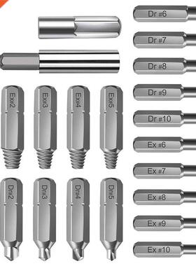 Damaged Stripped Screw Extractor Set with 10 Sizes Drills Ma
