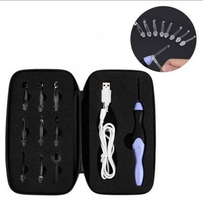 USB Rechargeable LED Light Up Crochet Hook Set Knitting Tool