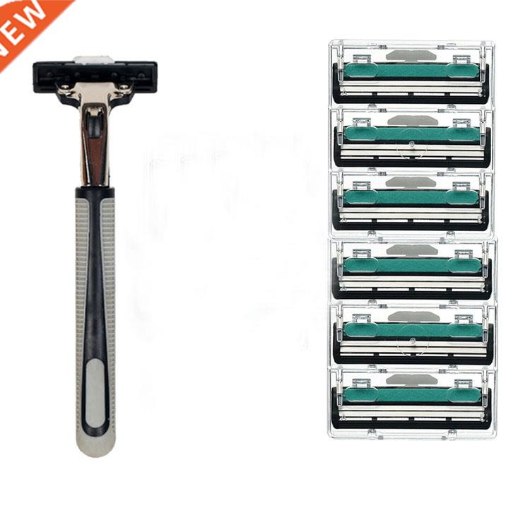 2 Layers 6pcs Shaving Machine Safety Razor Blades Manual Sha