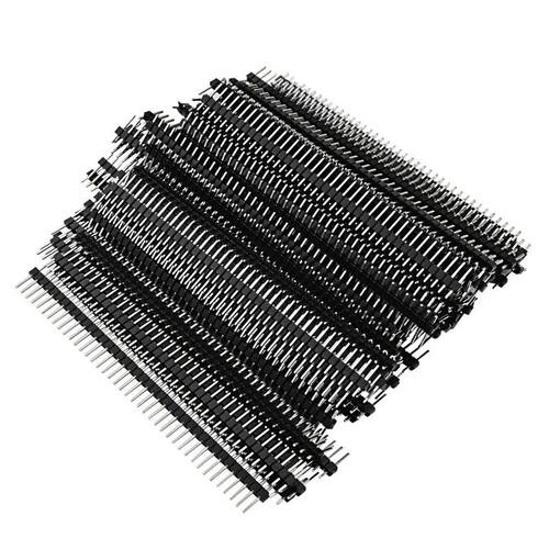 100pcs Male Header Pins, Straight Single Row 40 Pin 0.1 Inch