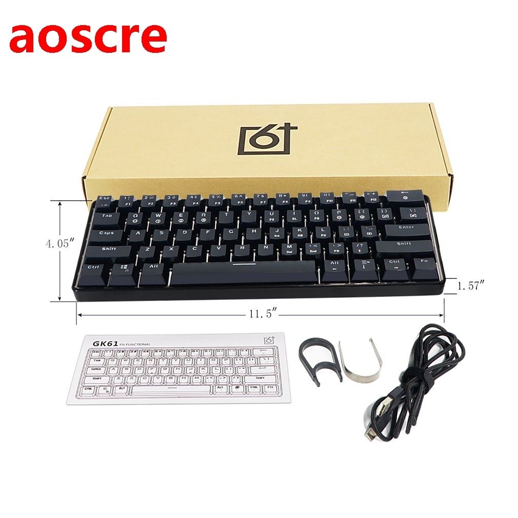 GK61 Swappable 60% RGB Keyboard Customized Kit PCB Mounting