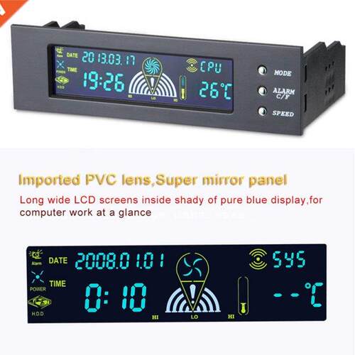 5.25 inch PC Computer Fan Controller Desktop Front Panel CPU