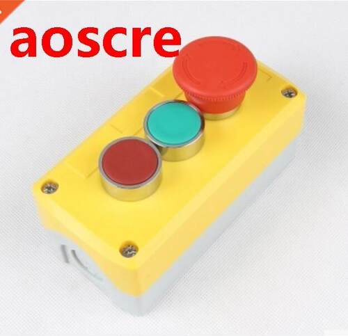 The three button box XB2 start stop emergency stop button sw