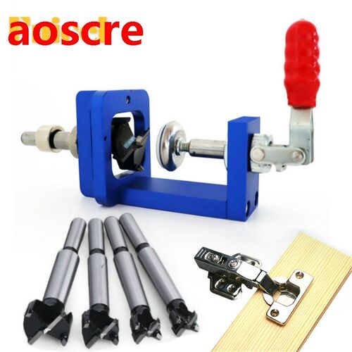 15-35mm Hinge Boring Jig Set Woodworking Hole Drilling Guide