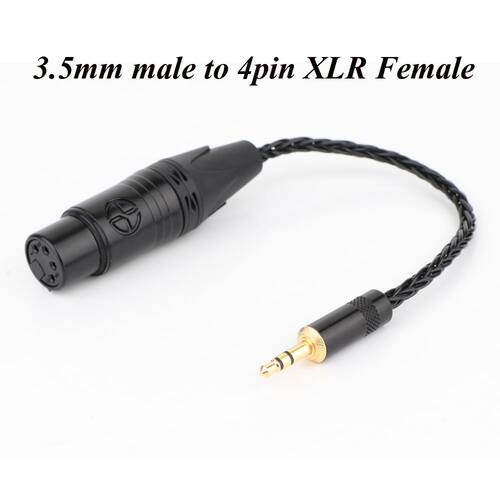 3.5mm Trrs Balanced Male to 4 pin XLR Balanced Female Headp