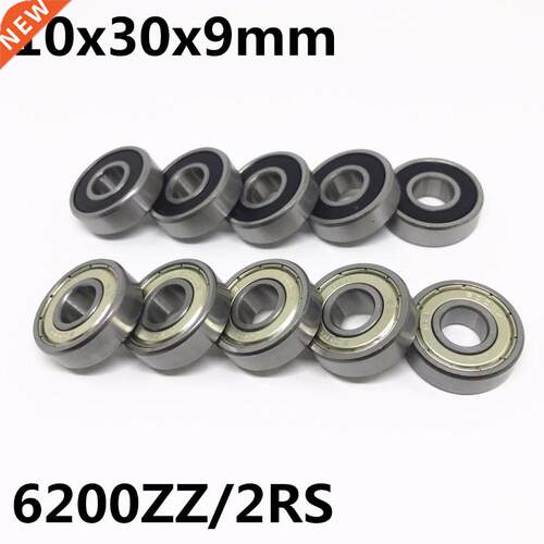 2pcs High quality 6200ZZ 6200-2RS ball bearing 10x0x9mm dee