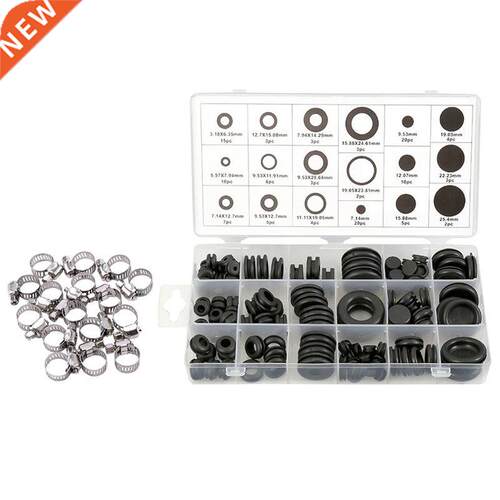16 Pcs Stainless Steel Adjustable Car Fuel Hose Clamp 6-12 m