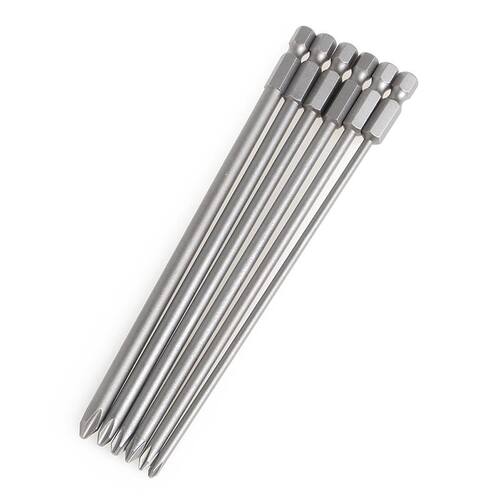 6Pcs 1/4'' Shank 150mm Long S2 Steel Hex Cross Head