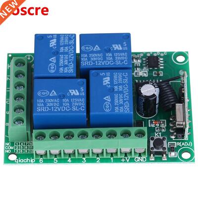 DC 12V 4-CH 4MHZ Wireless Remote Switch Garage Doors Contr