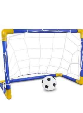 Folding Mini Football Soccer  Goal Post Net Set Pump Kids Sp