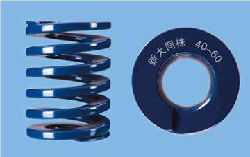 正宗日本新大同株模具耐高温压缩矩形弹簧蓝色DL外径25内径12*100