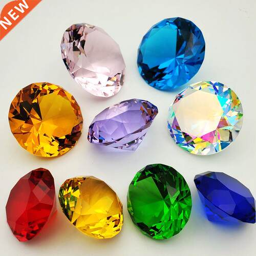 30mm Crystal glass Diamond Home Decor ornaments FengShui Or