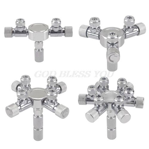 Aluminum Alloy Aquarium Multi Way CO2 Distributor Splitter N