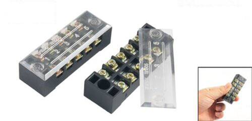 Hot 5 Pcs Dual Row 5 Position Screw Terminal Strip 600V 15A