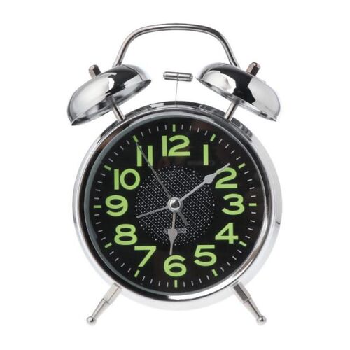 Retro Desktop Mechanical Alarm Clock Luminous Night Light Tw