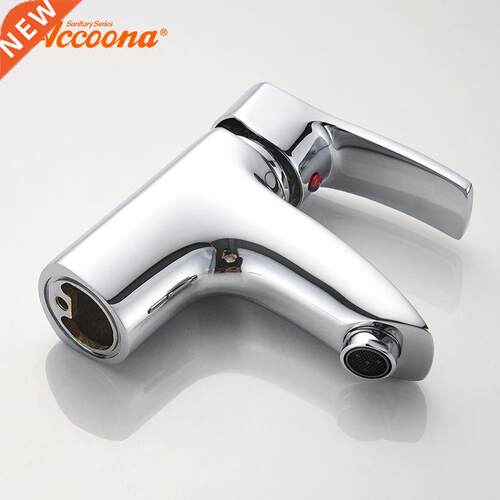 Basin Faucet Chrome Polished Solid Brass Bathroom Single Ha