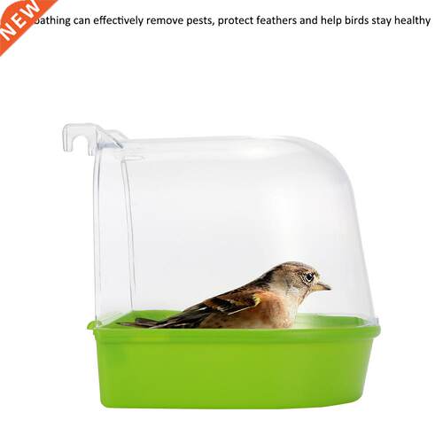 Cage Mounted Small Bird Parrot Budgie Pet Round Bath Basin