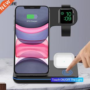 3 in 1 15W Fast Wireless Charger Dock Stand for iPhone 11 XS