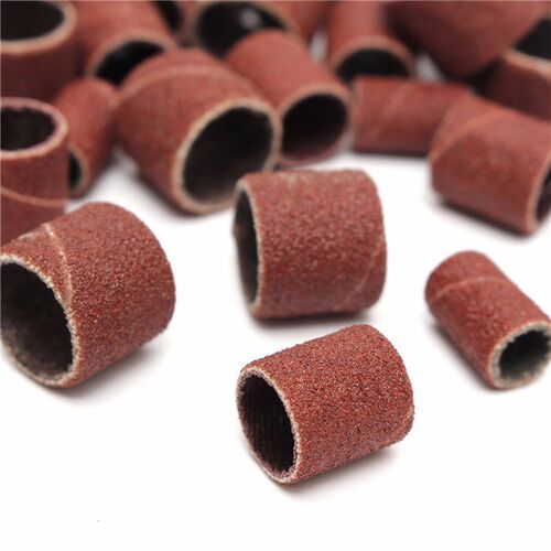100Pcs Drum Sanding Kit 80#/120#/180# Nail Drill Bits Abrasi