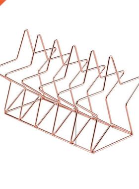 azine Holder File Sorter Metal 5 Slot Desk Organizer Rack