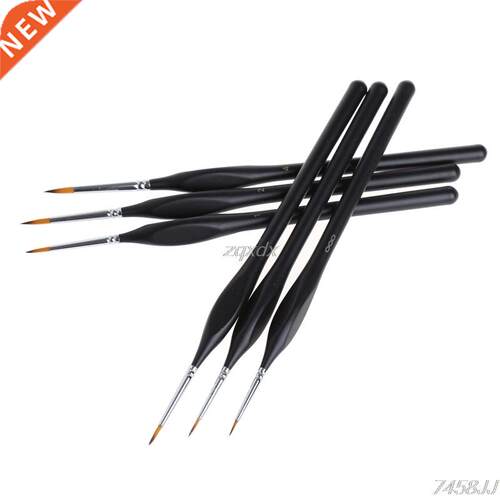 6pcs Hook wire paint brush gouache watercolor oil painting b