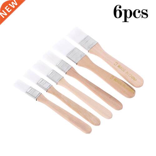 6 PCS/Set Paint Brushes Wooden Handle Brush Nylon Thickened