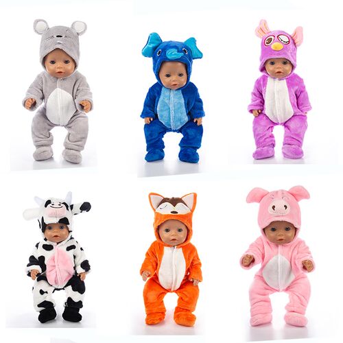 New Animal Set + Shoes  Doll Clothes Fit For 43cm born baby