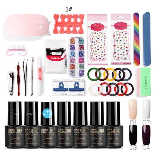Ensemble complet d'art d'ongle avec 6 W UV lampe &ag