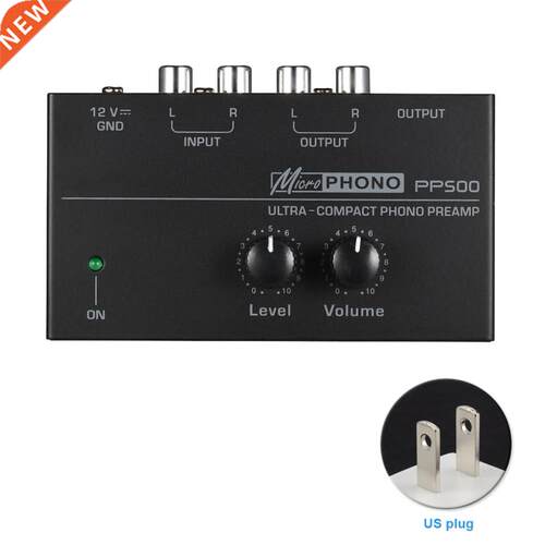 PP500 Phono Preamp Metal Portable Audio Turntable Volume Con