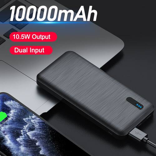 YKZ 10000mah Power Bank Portable USB Type C Mini Power bank