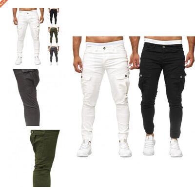Cargo Pants Comfortable Men Handsome Skinny Pants Elastic Fe