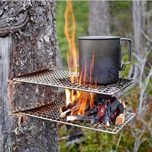 Camping Grill Grate 304 Stainless Steel Mesh Grill Bushcraft
