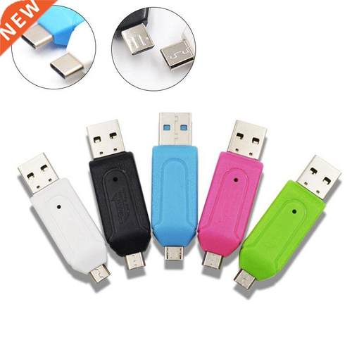 NEW Micro USB & USB C 2 In 1 OTG Card Reader High-sp