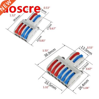 5PCS SPL-42/62 2 In 4/6 Out Mini Quick Wire Connector Wiring