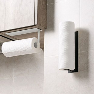 Steel Punch-free Roll Paper Rack Self Adhesive Toilet Towel