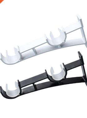 2pcs/set Double Curtain Rod Brackets Hook Hanger Ceiling Mou