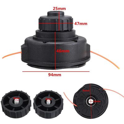 1 Set Bump Feed Spool Head Kit Cutting Double Line Trimmer H