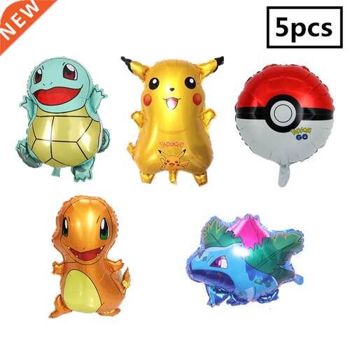 5Pcs/Set TAKARA TOMY Pokemon Balloon Aluminum Film Pikachu C