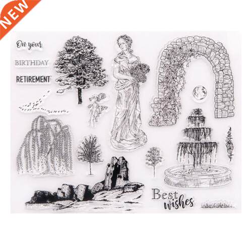 Scenery Seal Stamp with Cutting Dies Stencil  Scrapbookin