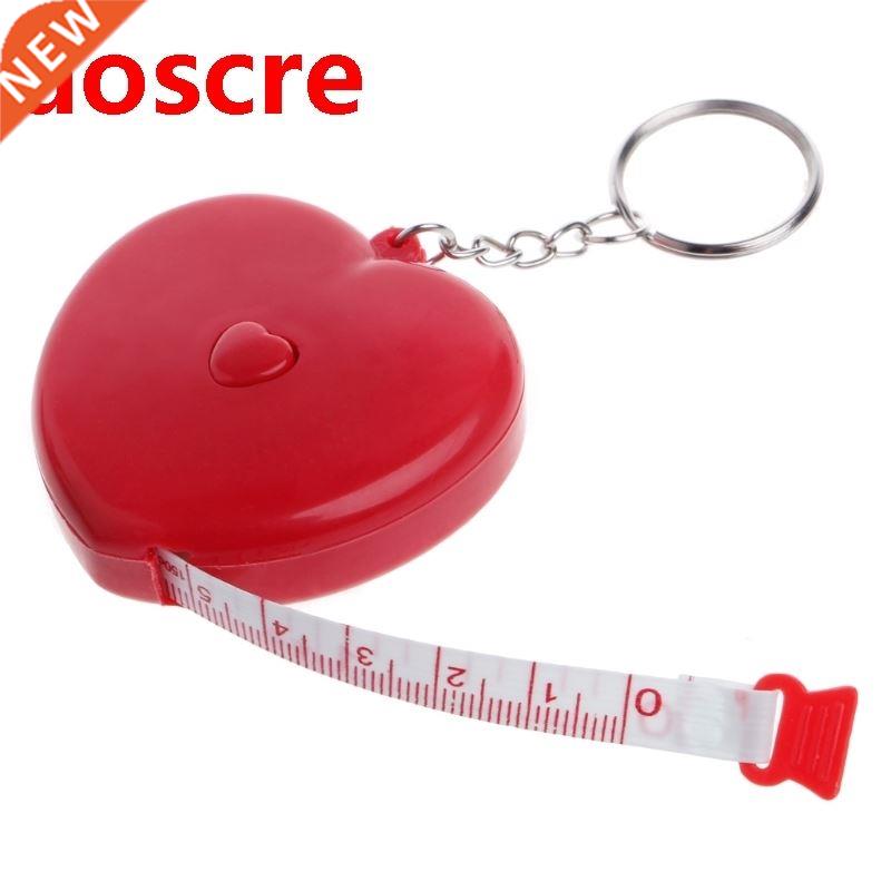 U50A Keychan Portable Retractable Ruler Heart-sd Tape M