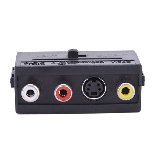 1 x 21 Pins SCART Male Plug To 3 RCA Female AV TV Audio