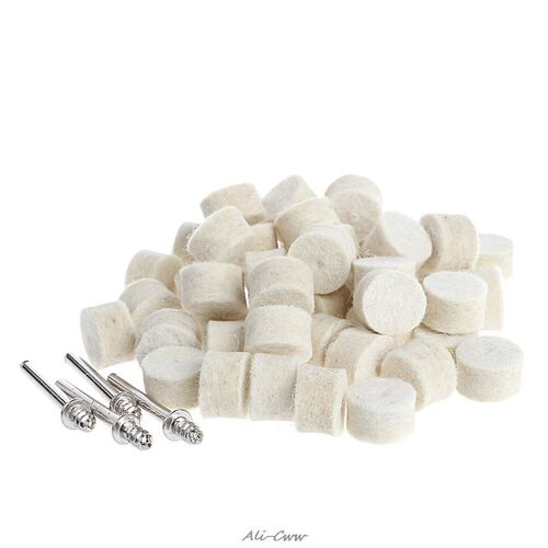 50Pcs 13mm Wool Felt Polishing Buffing Wheel Grinding Polish